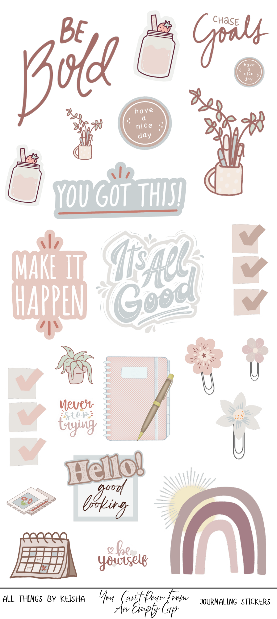 YOU CAN'T POUR INTO AN EMPTY CUP - JOURNAL PACK