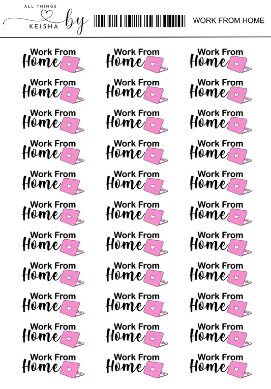WORK FROM HOME SCRIPT  STICKERS