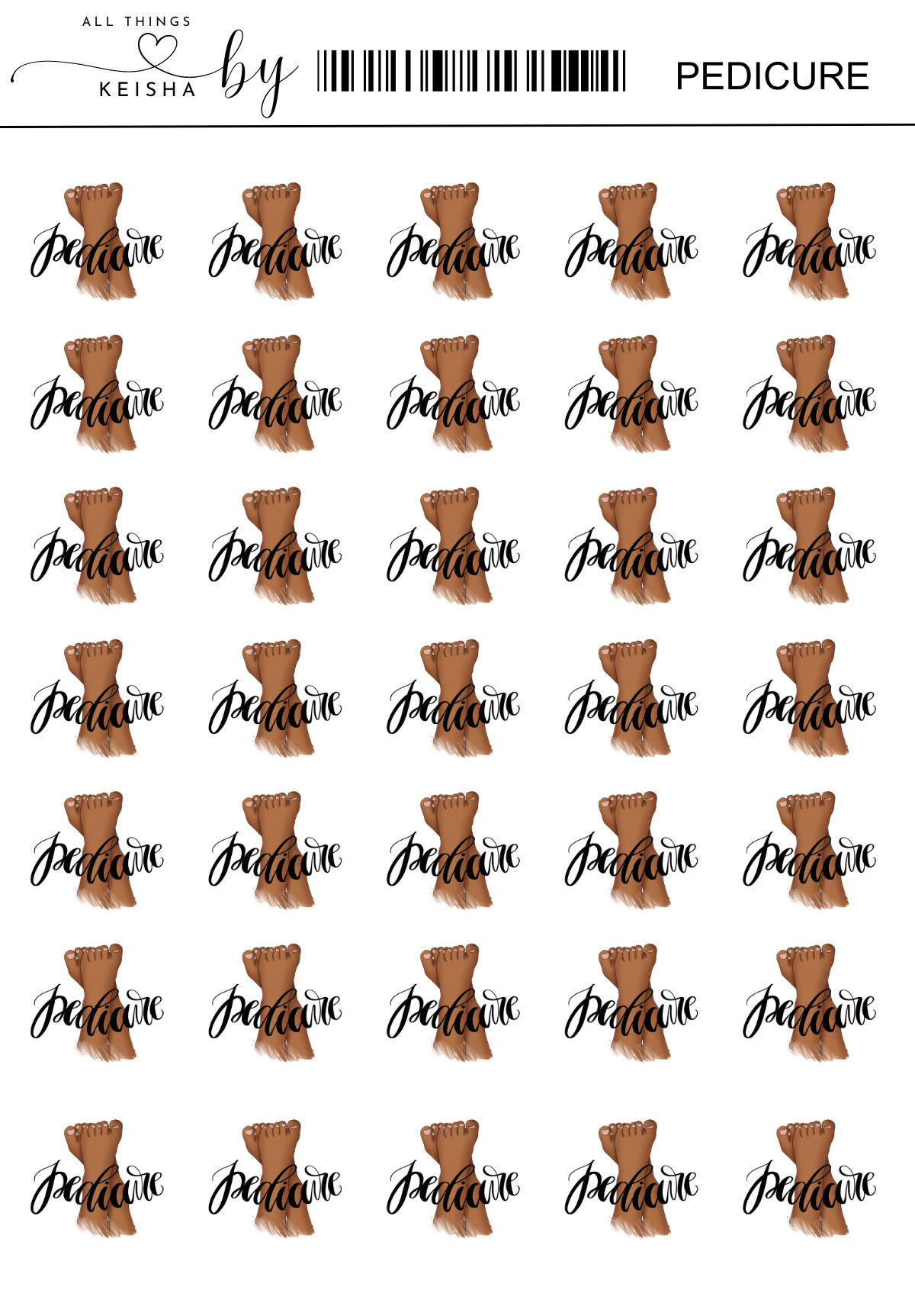 PEDICURE SCRIPT ICONS