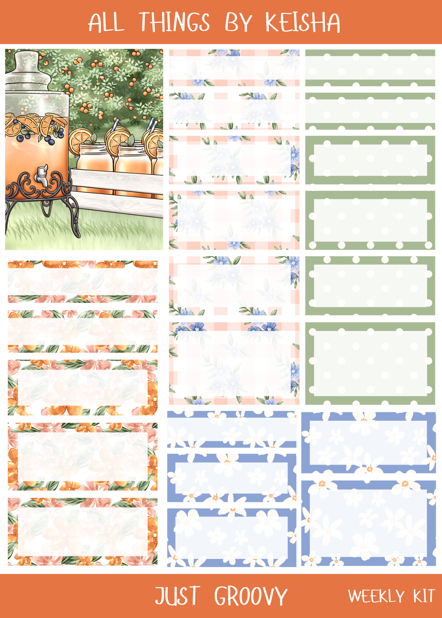 JUST GROOVY PLANNER KIT (SET OF 6)