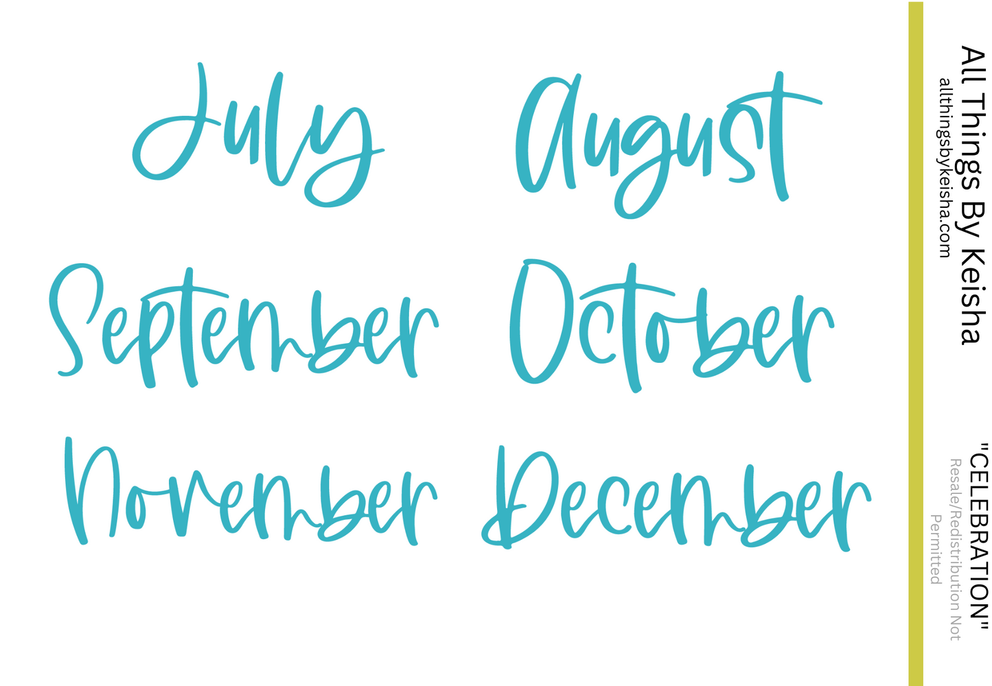 CELEBRATION MONTHLY KIT