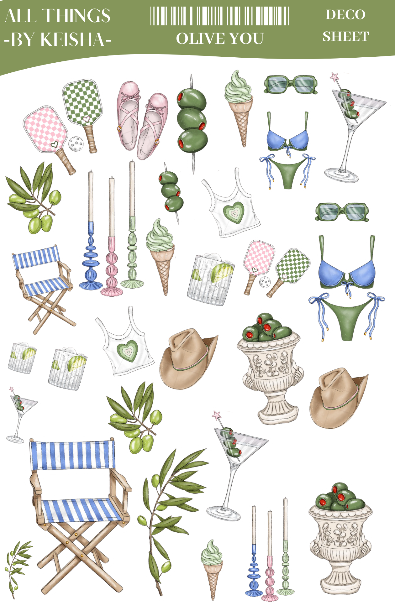 OLIVE YOU DECO SHEET