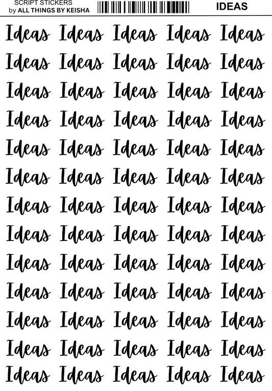 IDEA SCRIPT STICKERS