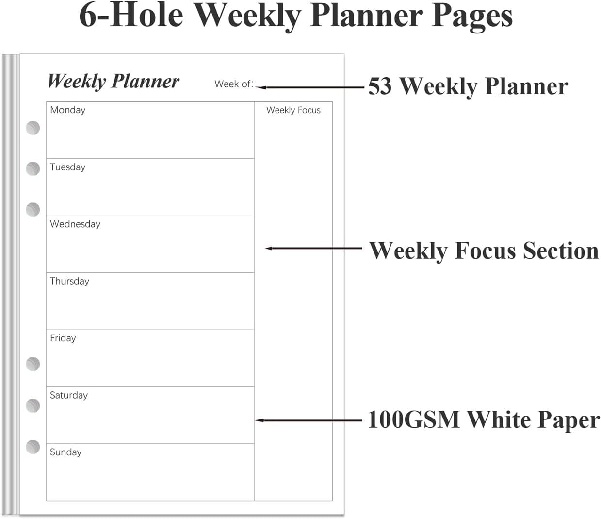 Weekly Planner Inserts