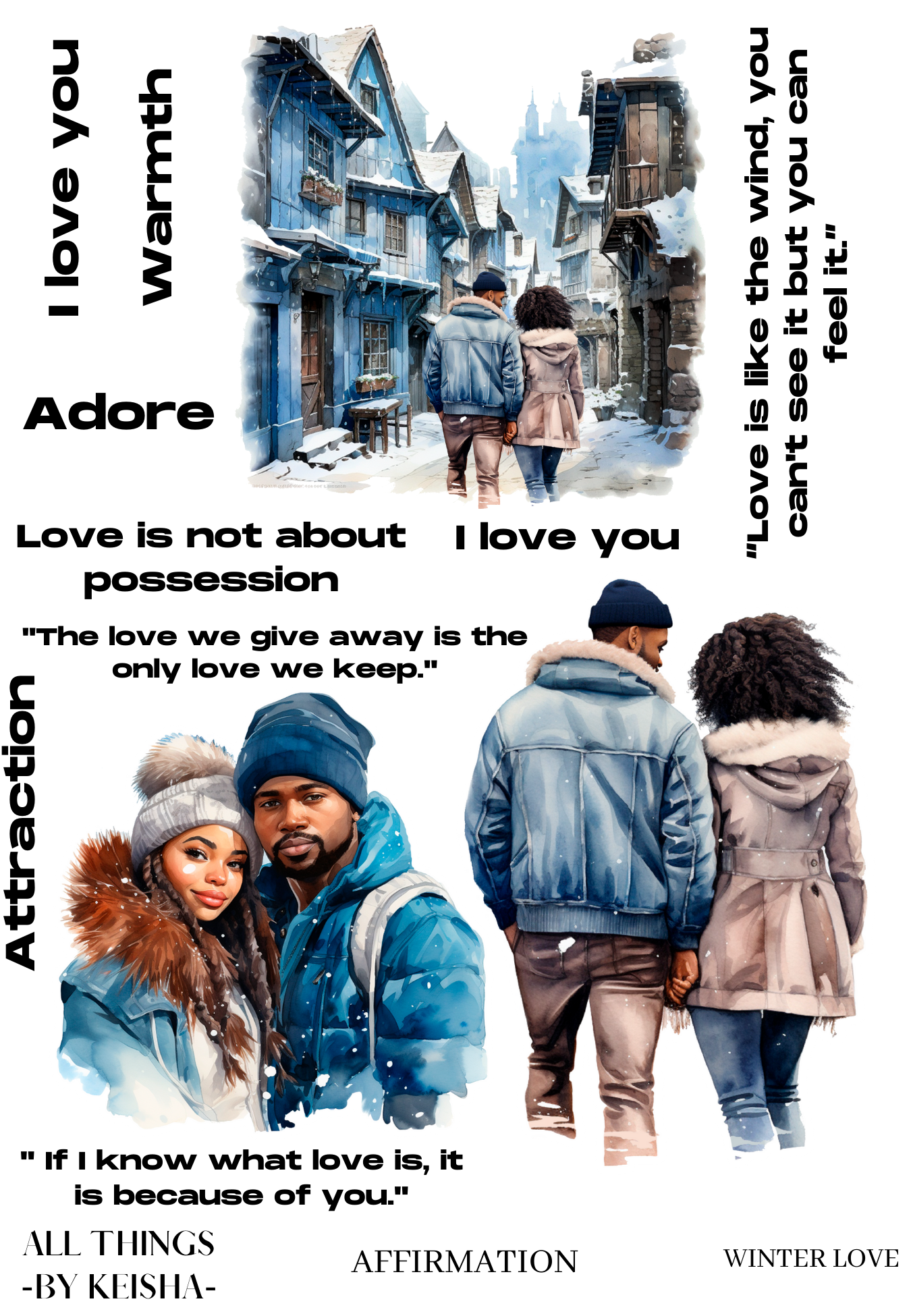 WINTER LOVE AFFIRMATION KIT