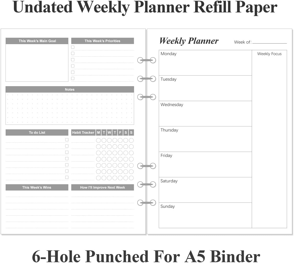 Weekly Planner Inserts