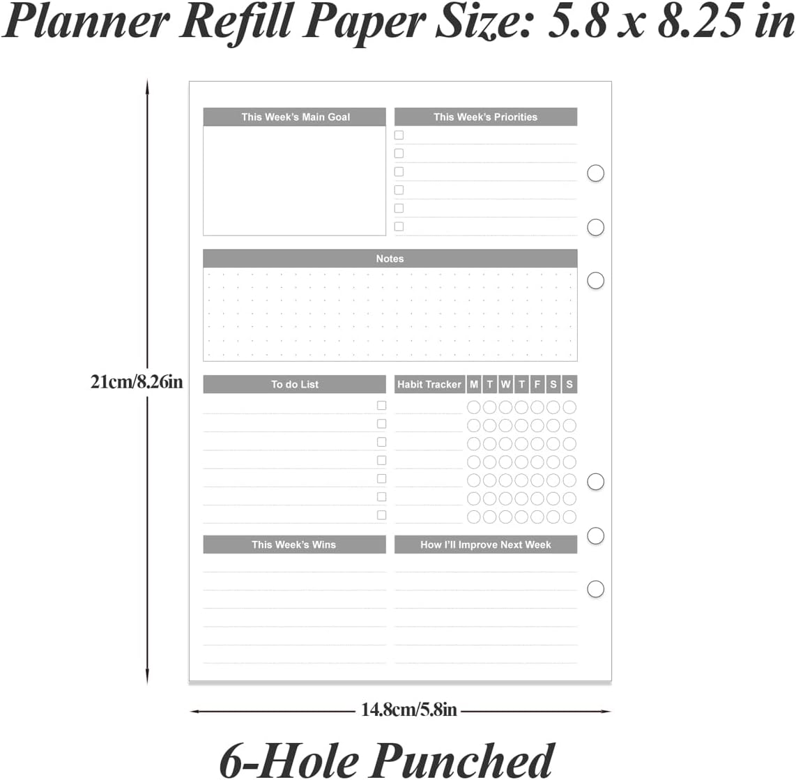 Weekly Planner Inserts