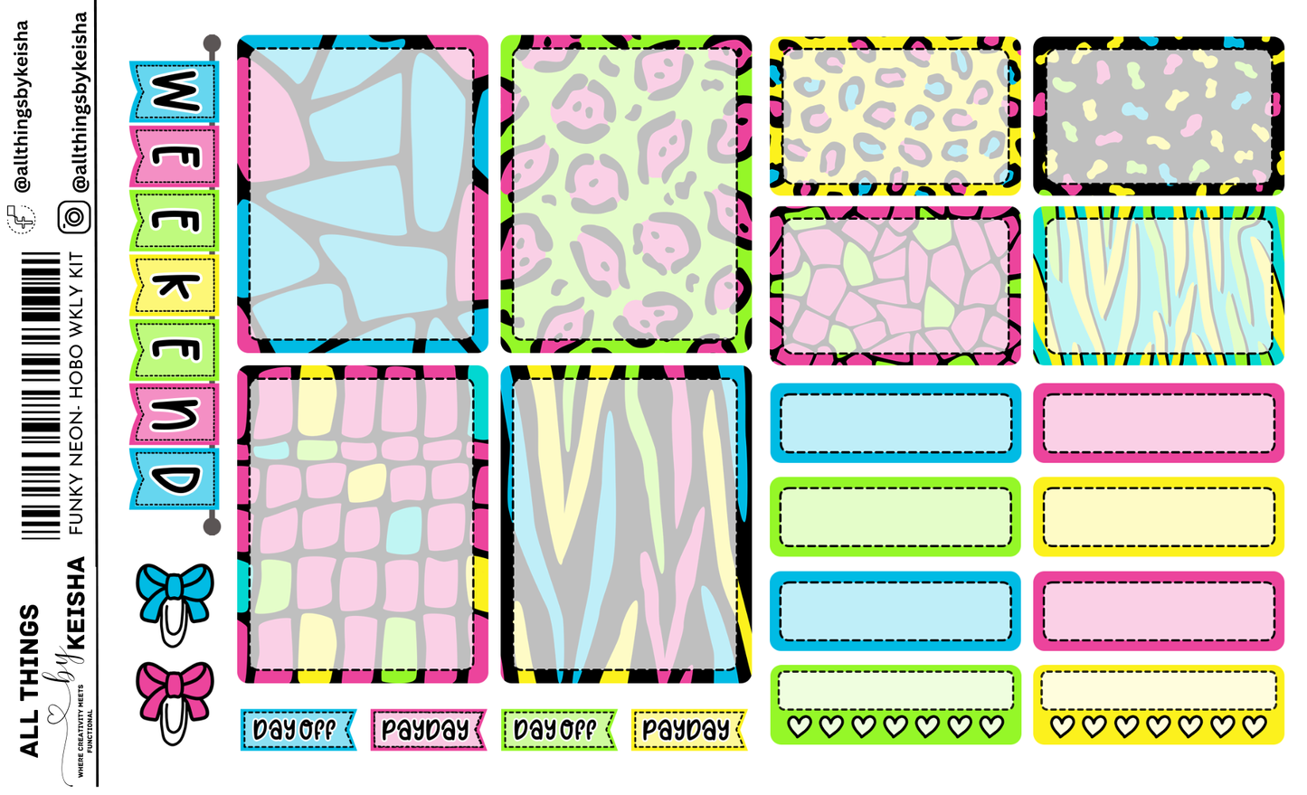 FUNKY NEON HOBO VERTICAL WEEKLY KIT