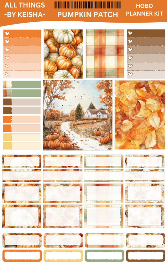 PUMPKIN PATCH PLANNER HOBO STICKERS (SET OF 2 SHEETS)