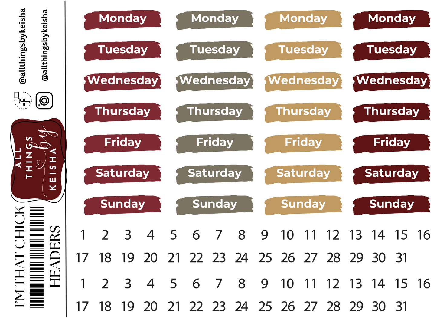 I'M THAT CHICK HEADERS