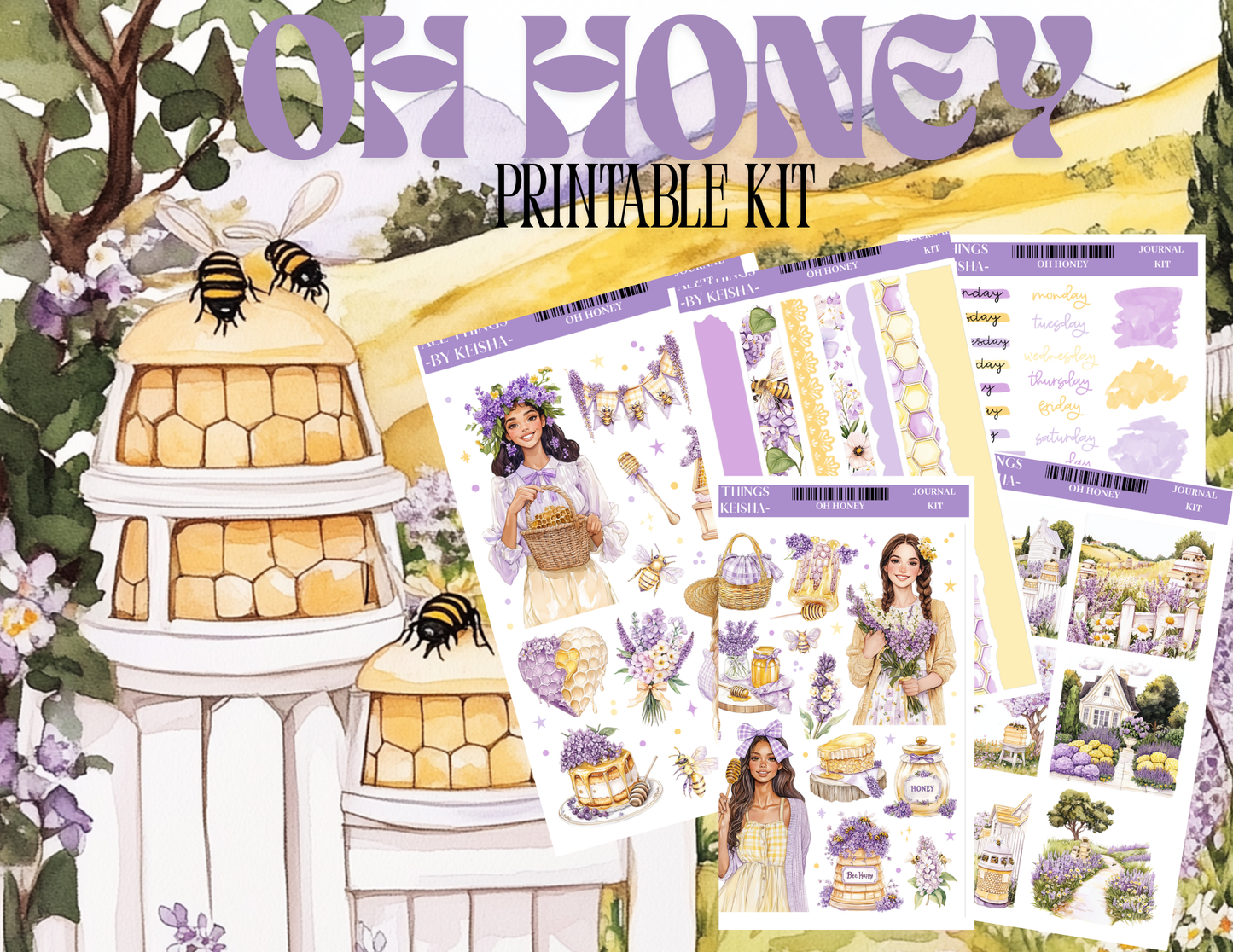 OH HONEY PRINTABLE KIT