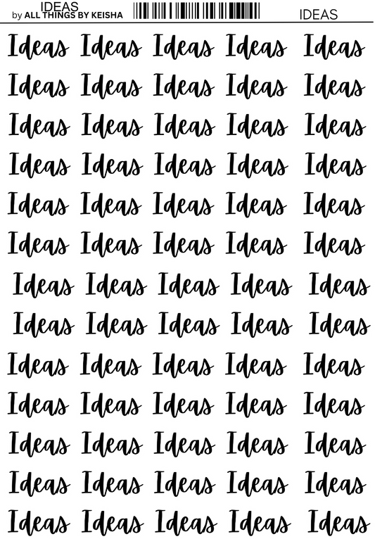 IDEA SCRIPT STICKERS