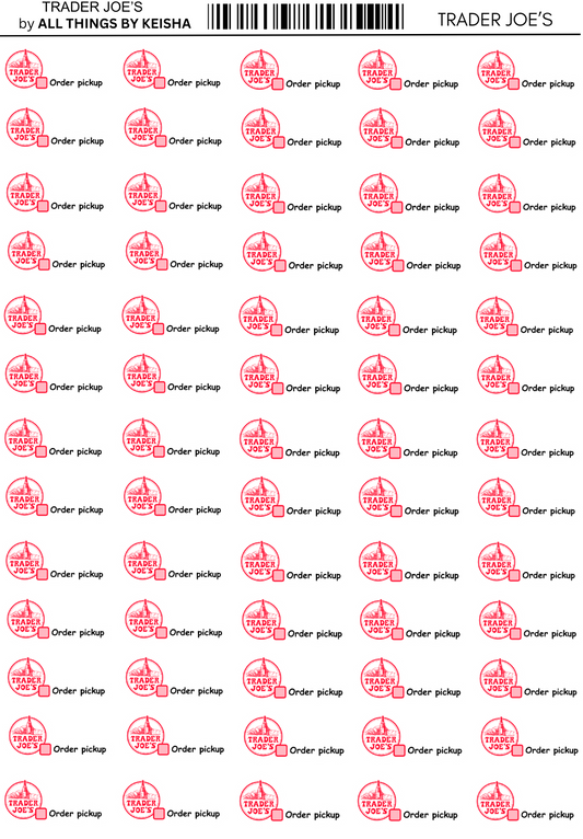 TRADER JOE'S SCRIPT STICKERS