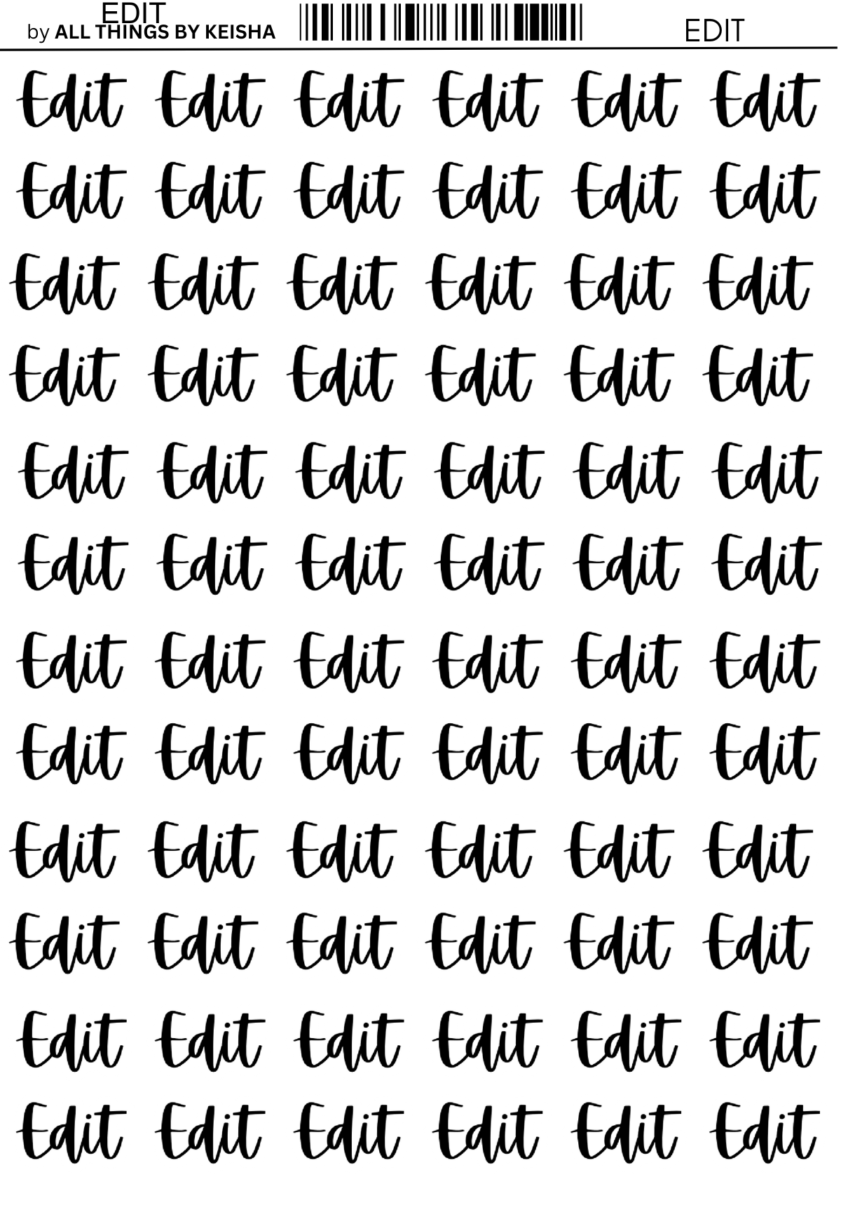 EDIT SCRIPT STICKERS