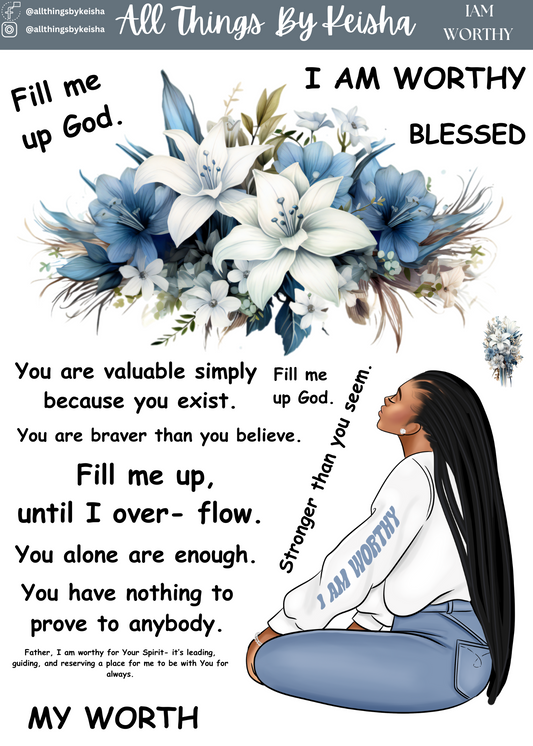 I AM WORHTY AFFIRMATION KIT