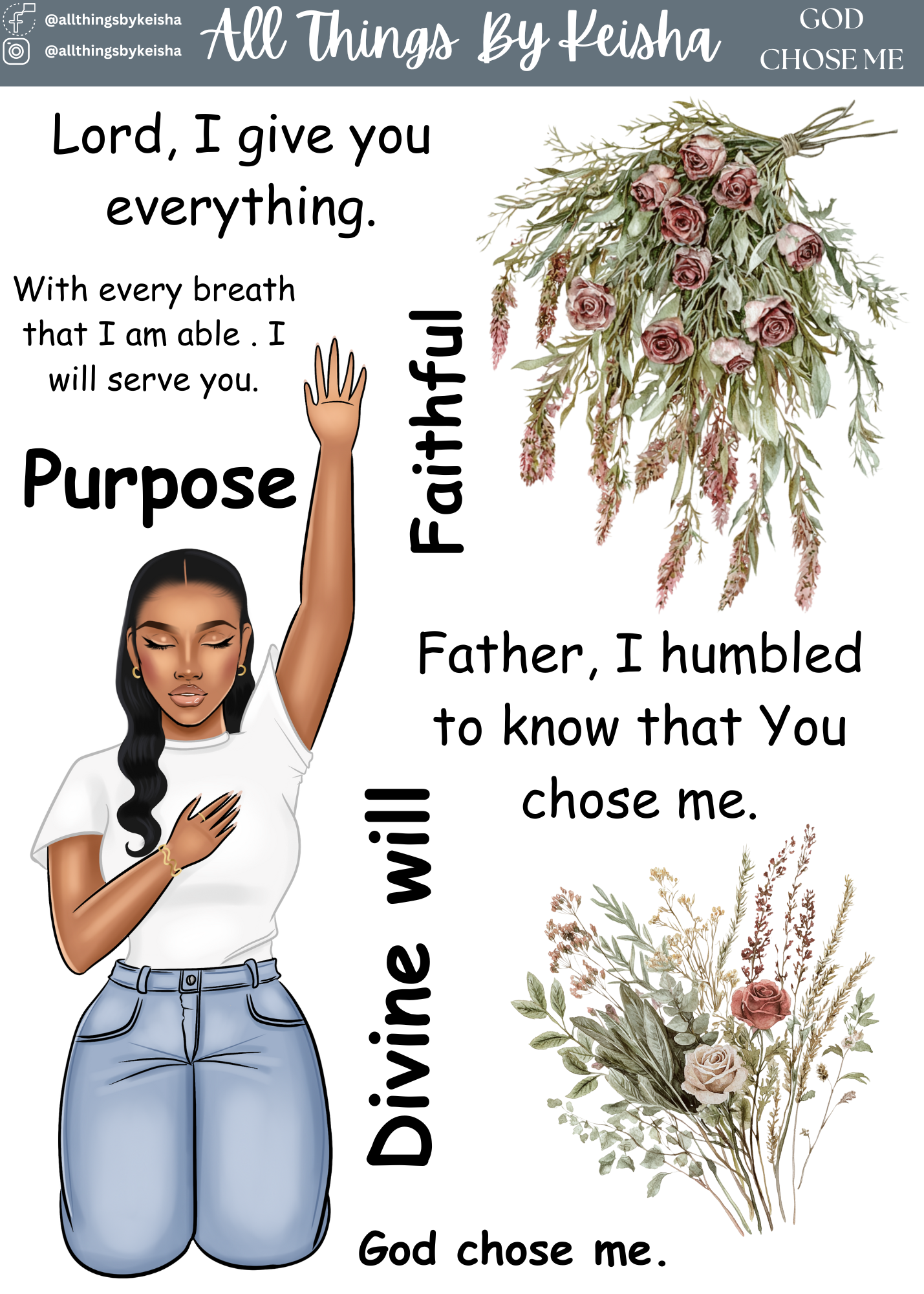 GOD CHOSE ME AFFIRMATION KITS