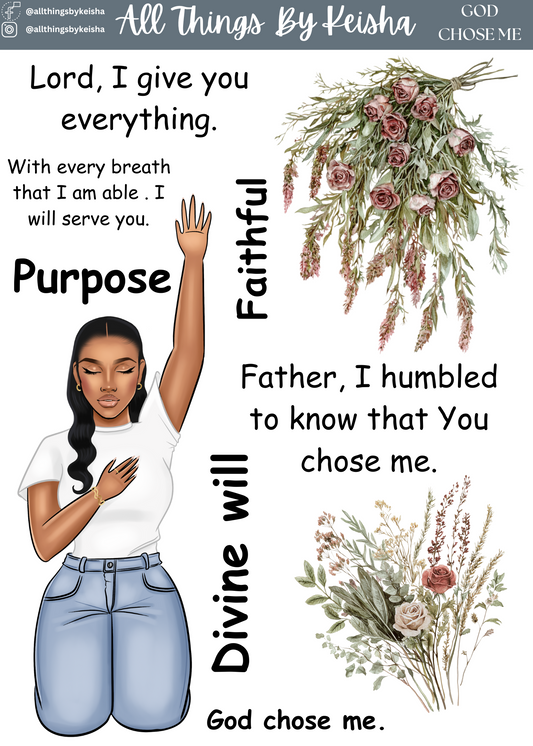 GOD CHOSE ME AFFIRMATION KITS
