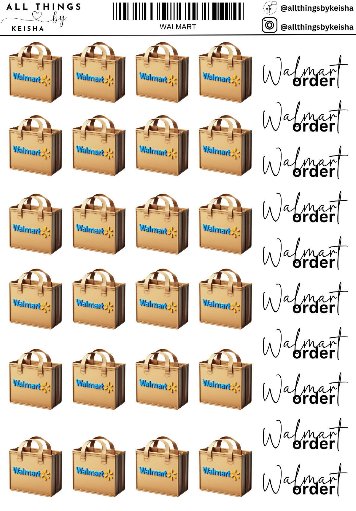 WALMART ORDER
