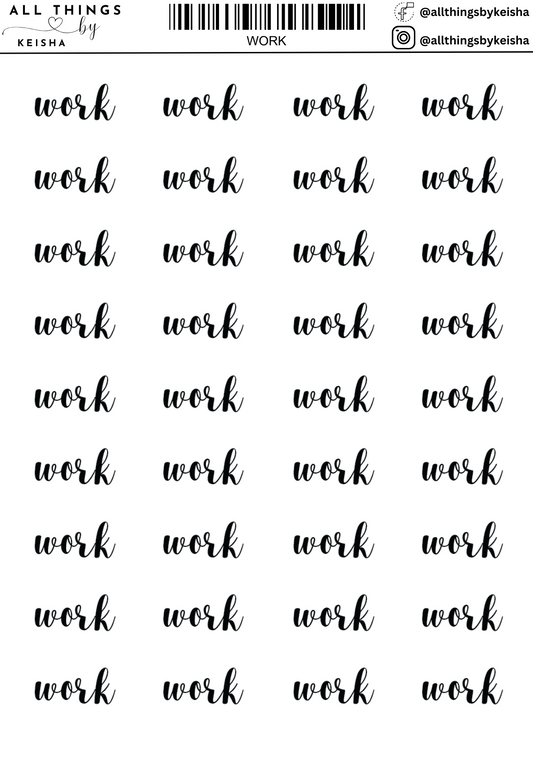 WORK SCRIPT STICKERS