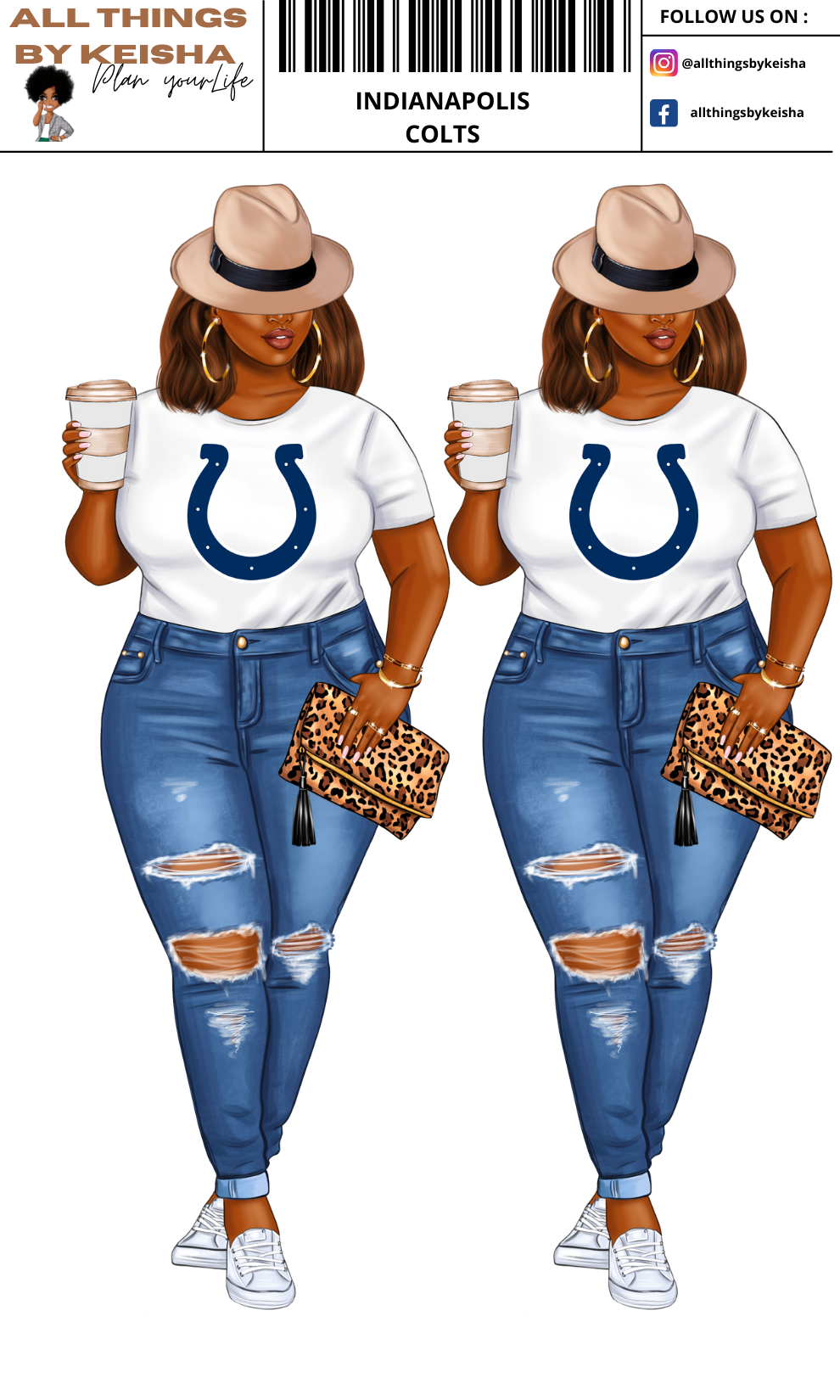 COLTS PLANNER GIRL STICKER SET