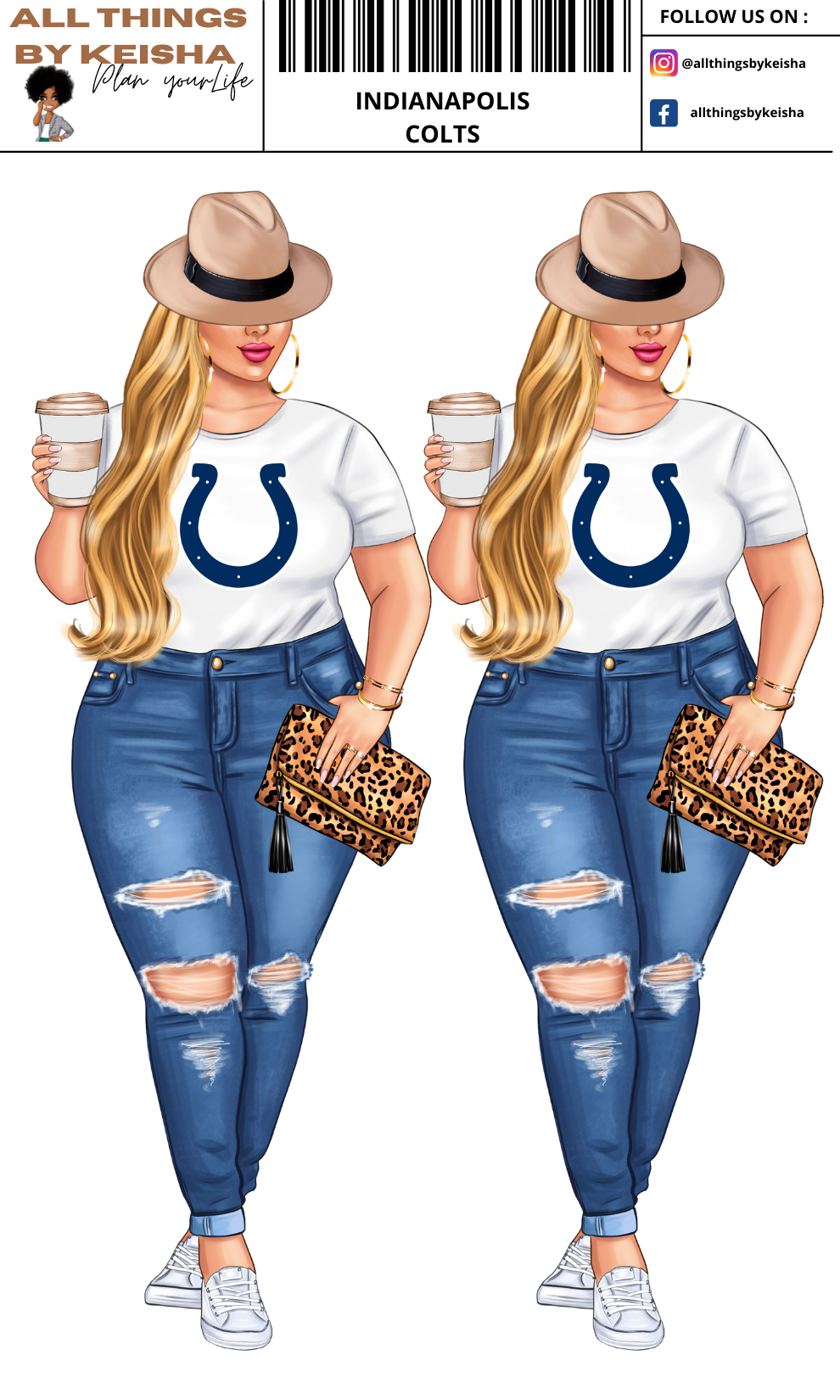 COLTS PLANNER GIRL STICKER SET