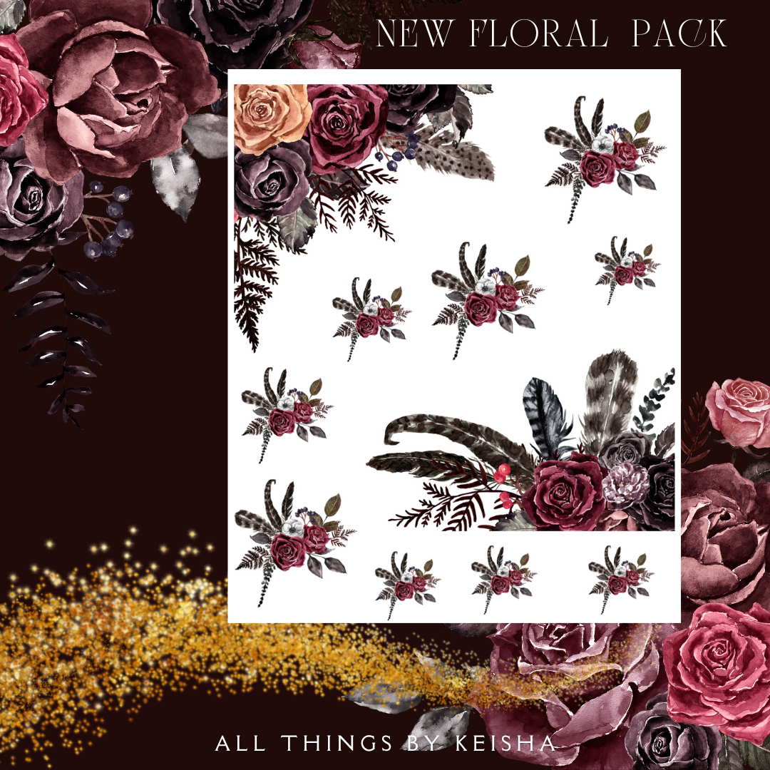 MY SPECIAL ORNAMENT FLORAL STICKER PACK