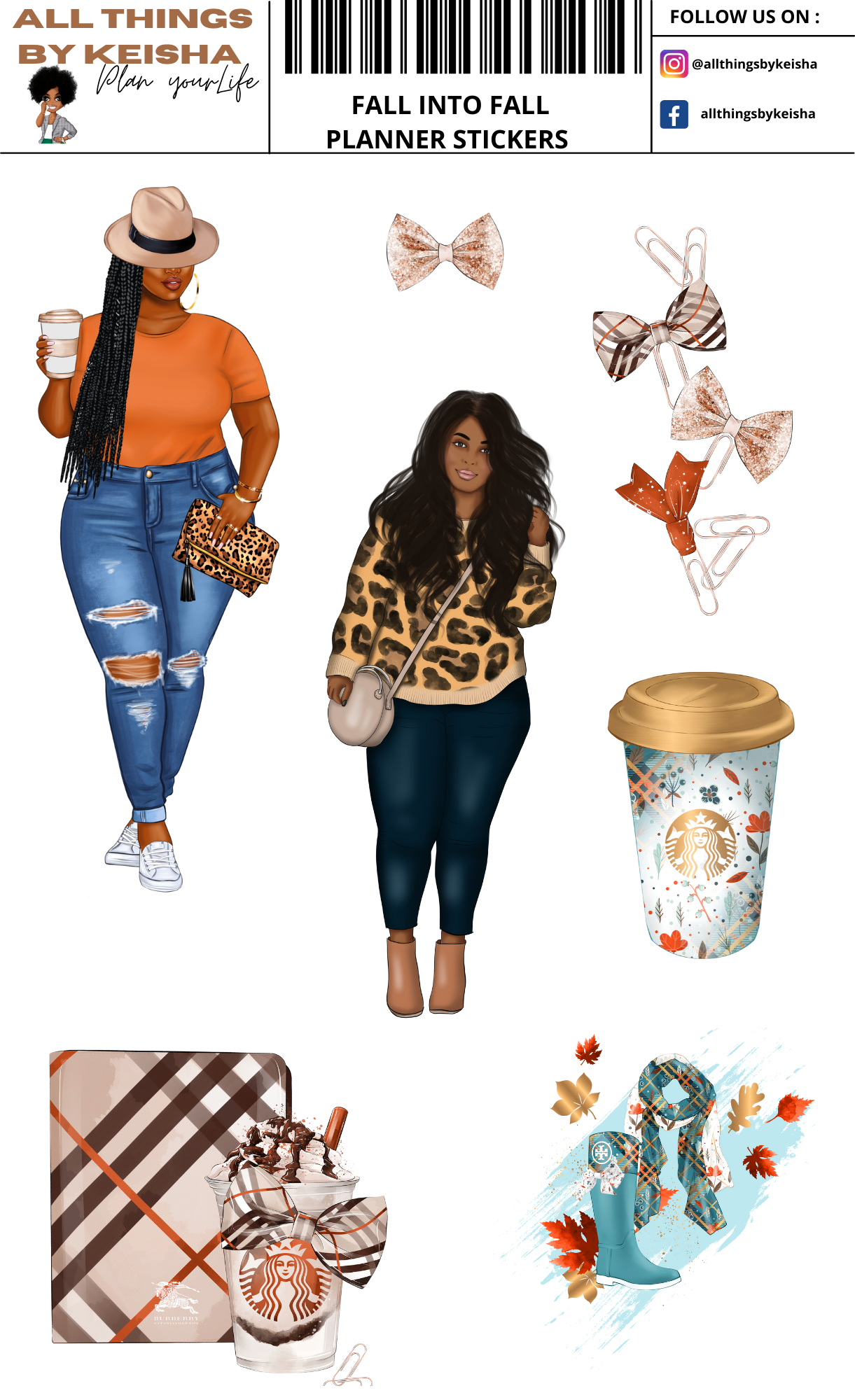 100 FALL INTO FALL PLANNER STICKERS
