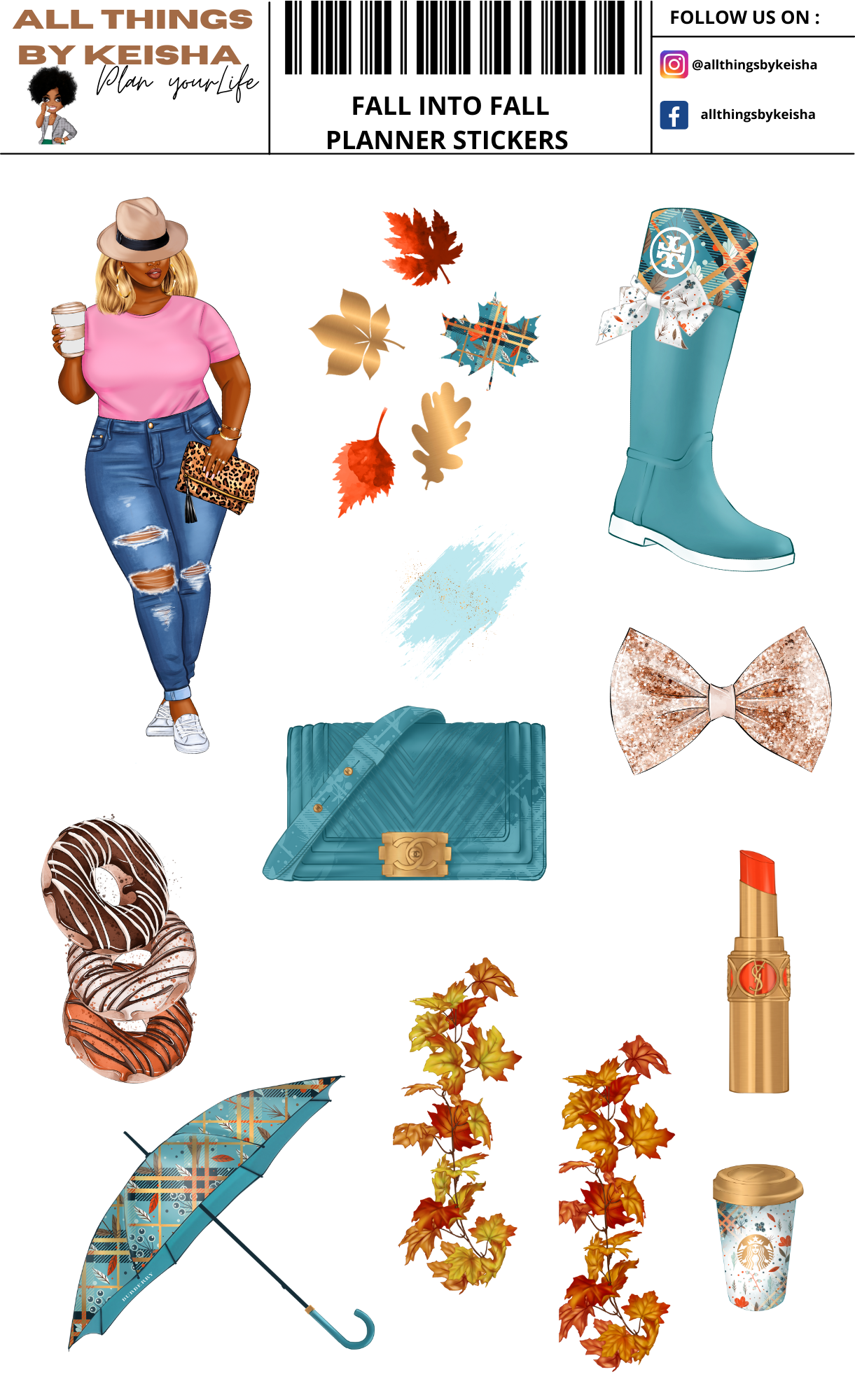 100 FALL INTO FALL PLANNER STICKERS