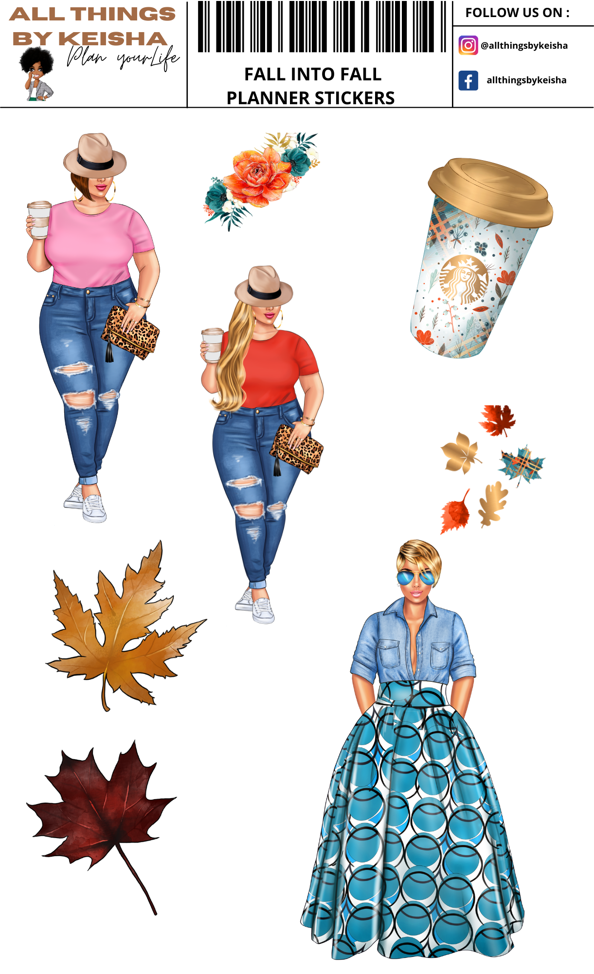 100 FALL INTO FALL PLANNER STICKERS
