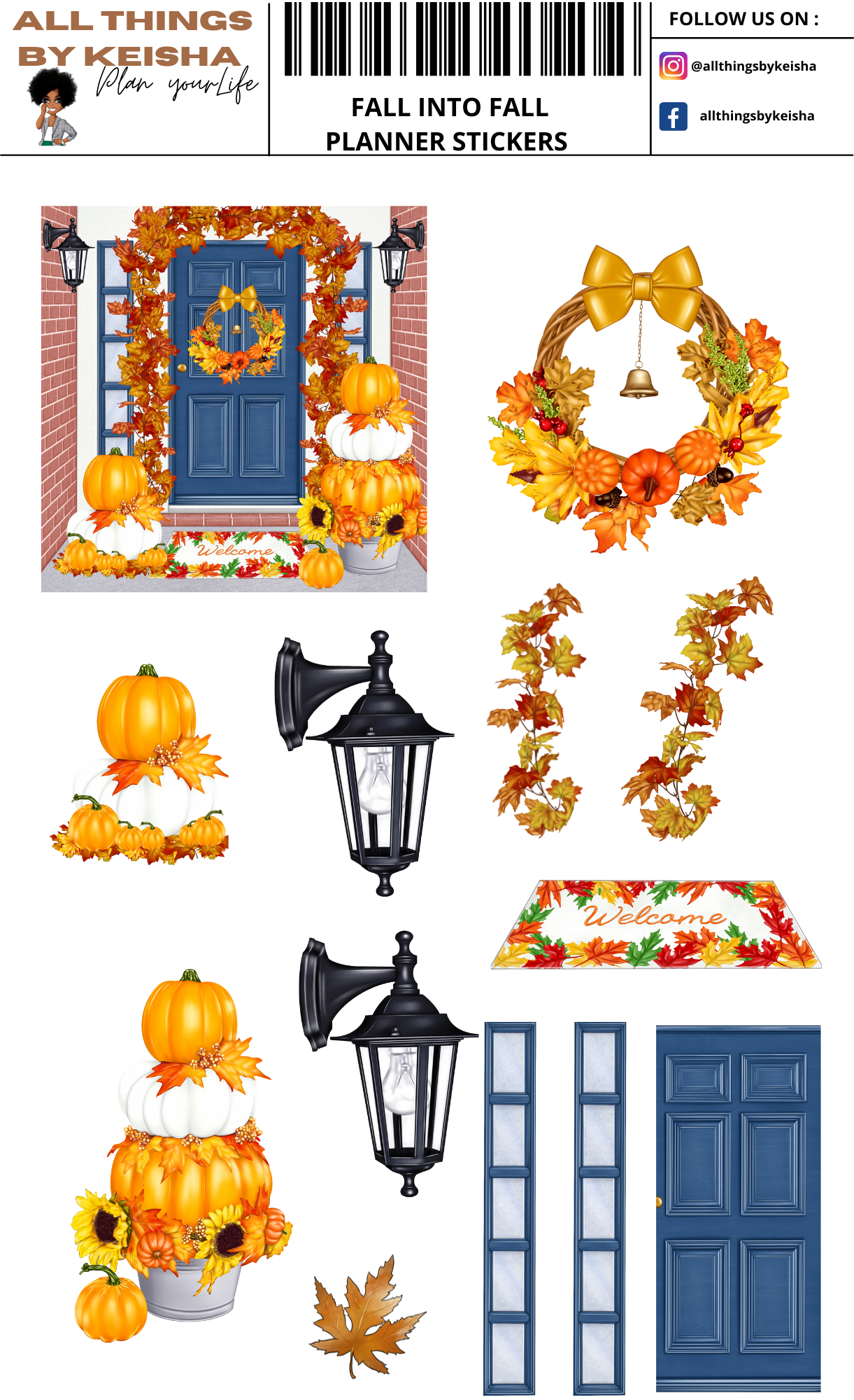 100 FALL INTO FALL PLANNER STICKERS