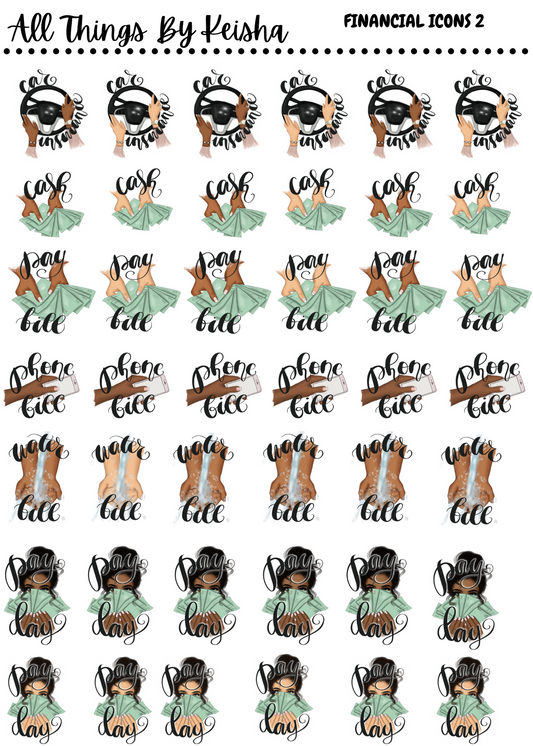 FINANCIAL SCRIPT ICONS