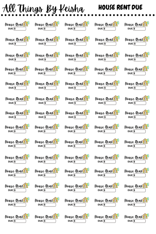 RENT DUE SCRIPT STICKERS