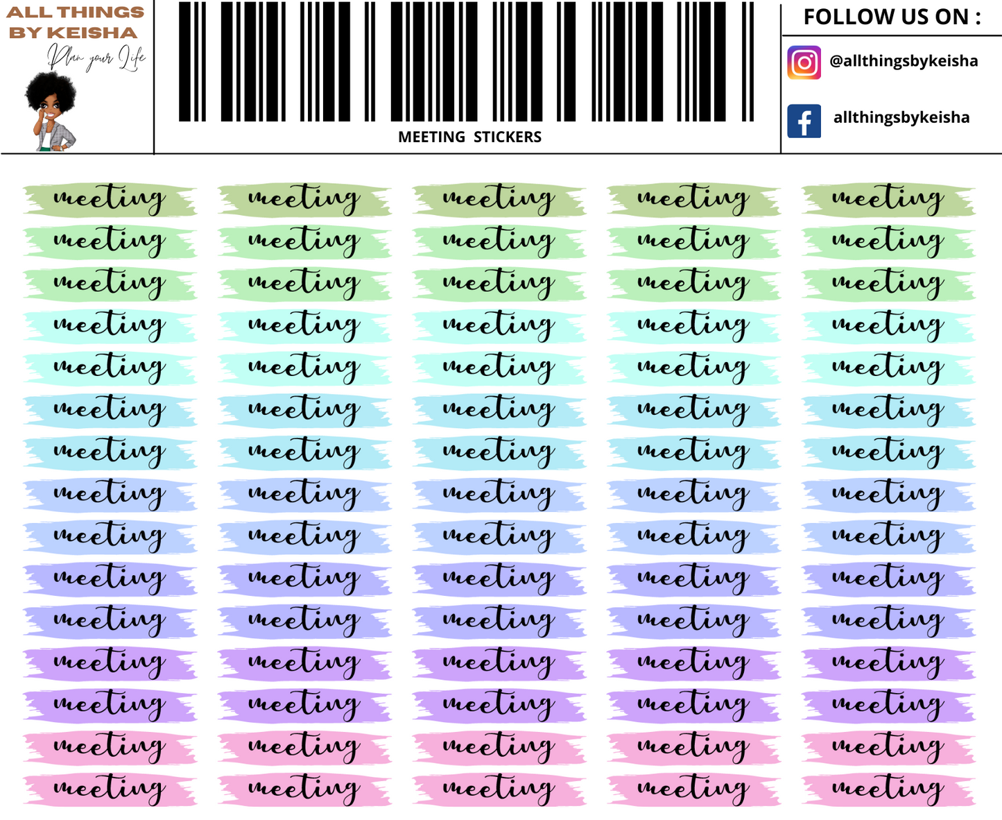 MEETING SCRIPT STICKERS
