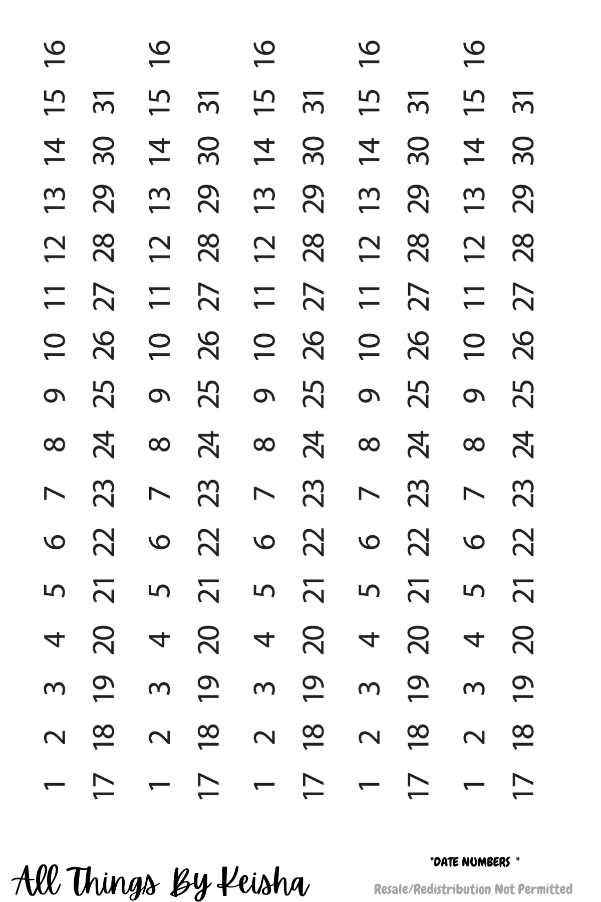 NUMBERS
