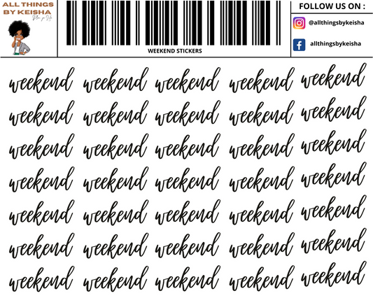 WEEKEND SCRIPT STICKERS