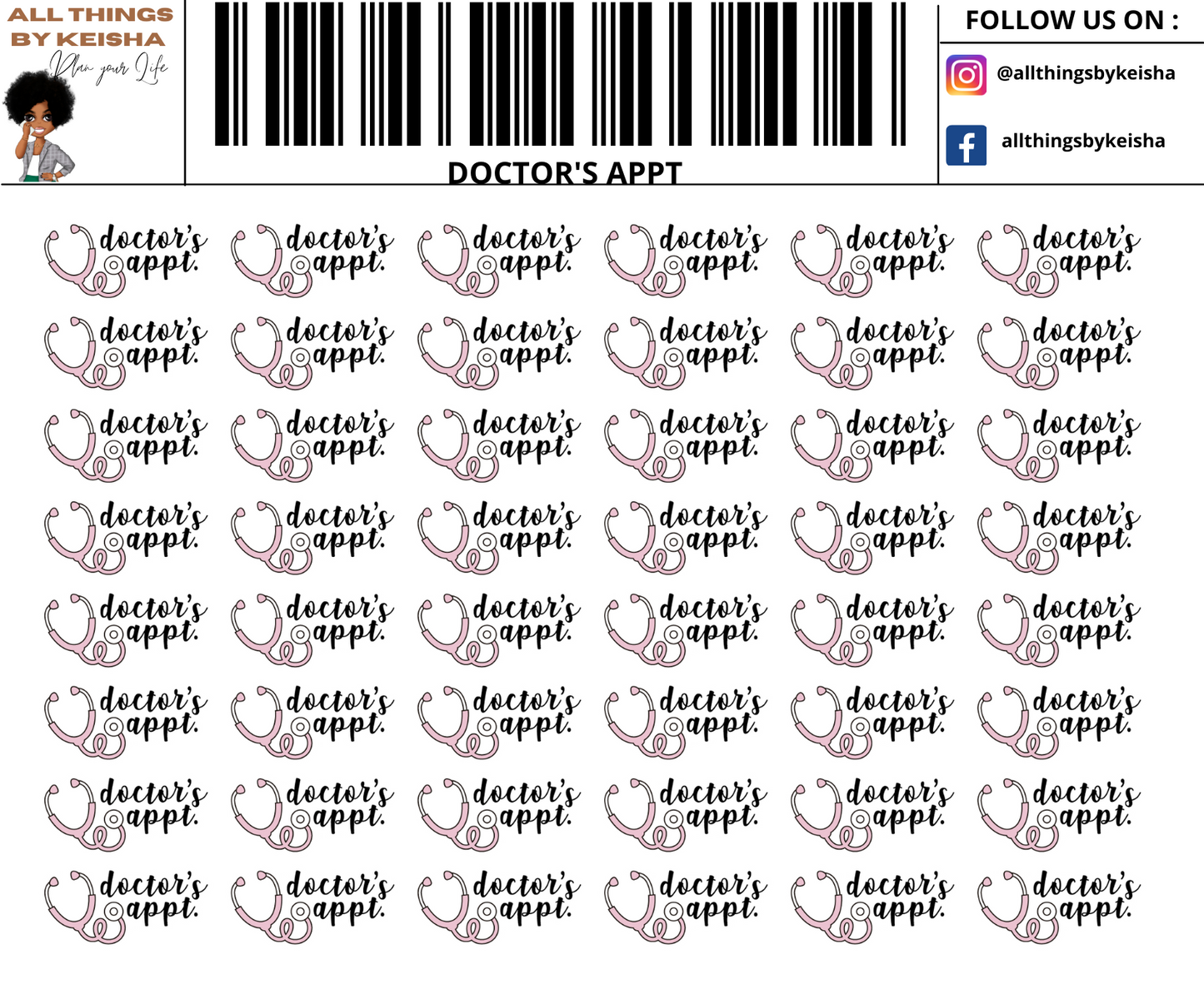 DOCTOR'S APPT STICKERS
