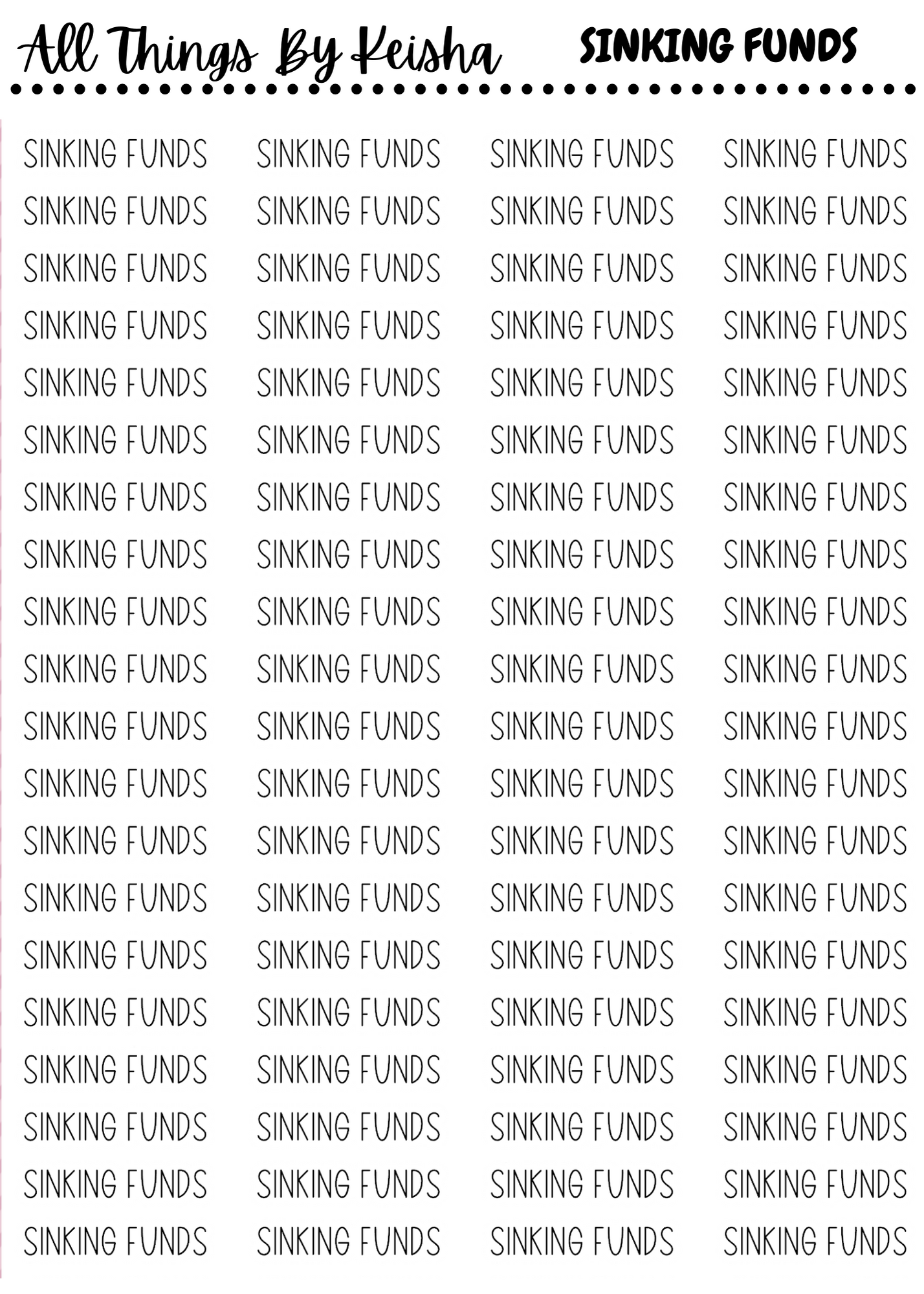 VARIOUS SCRIPT STICKERS