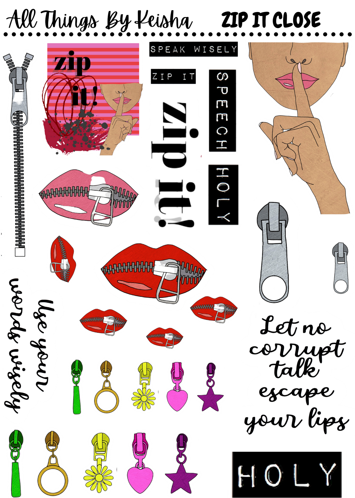 ZIP IT CLOSE 2-PAGE FUNCTIONAL KIT