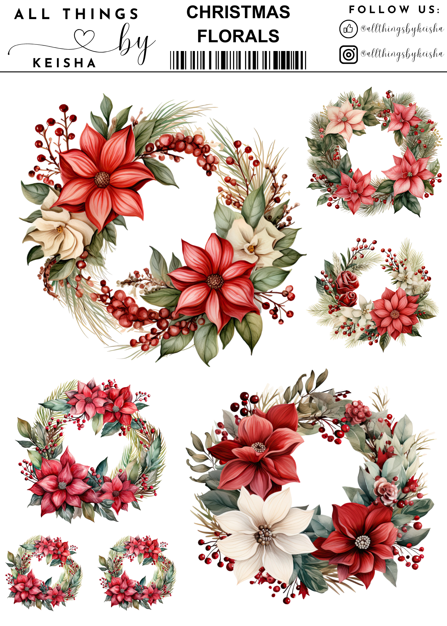 CHRISTMAS  FLORALS PACK