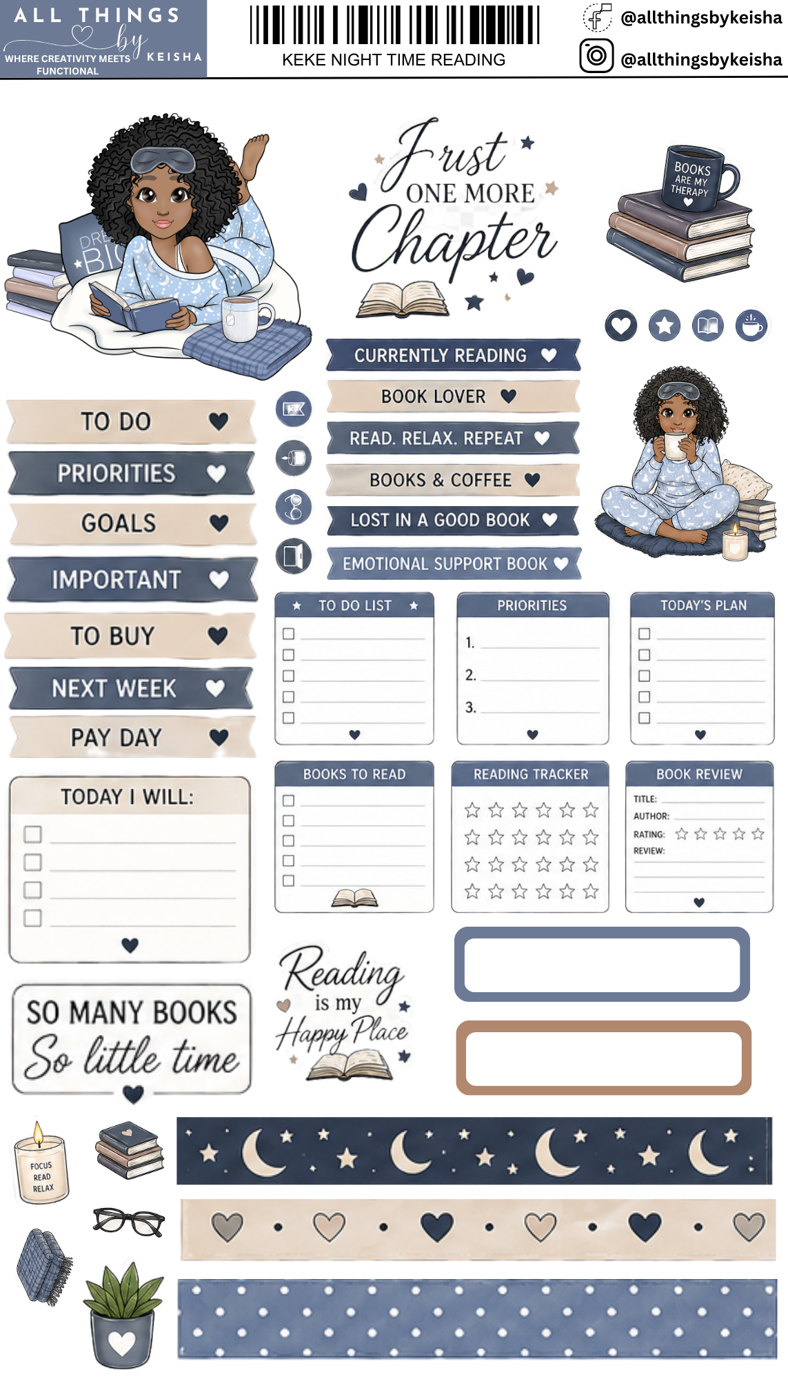 KEKE NIGHT TIME READING FUNCTIONAL KITS