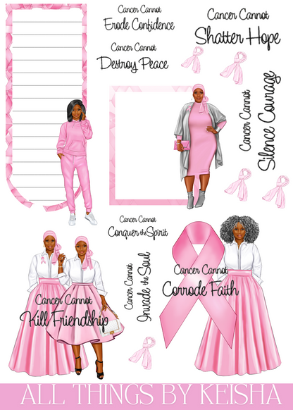 HOPE - BRINGING AWARENESS TO BREAST CANCER STICKER THEMED PACK