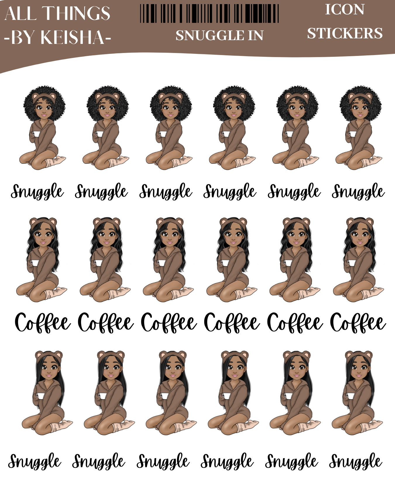 GLAM ICON STICKER SHEET