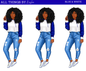 BLUE & WHITE SORORITY INSPIRED DOLL