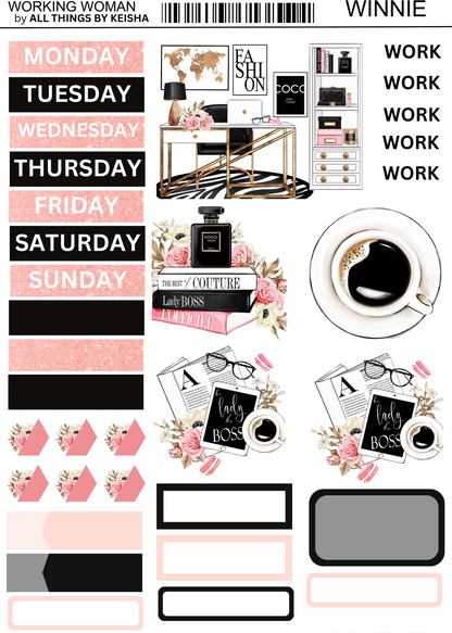 THE WORKING WOMAN 2- PAGE FUNCTIONAL KITS