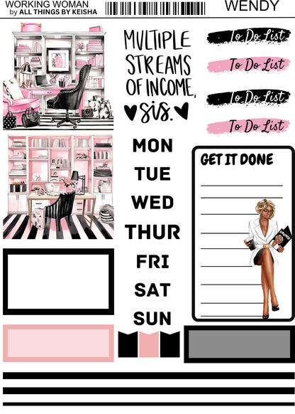 THE WORKING WOMAN 2- PAGE FUNCTIONAL KITS