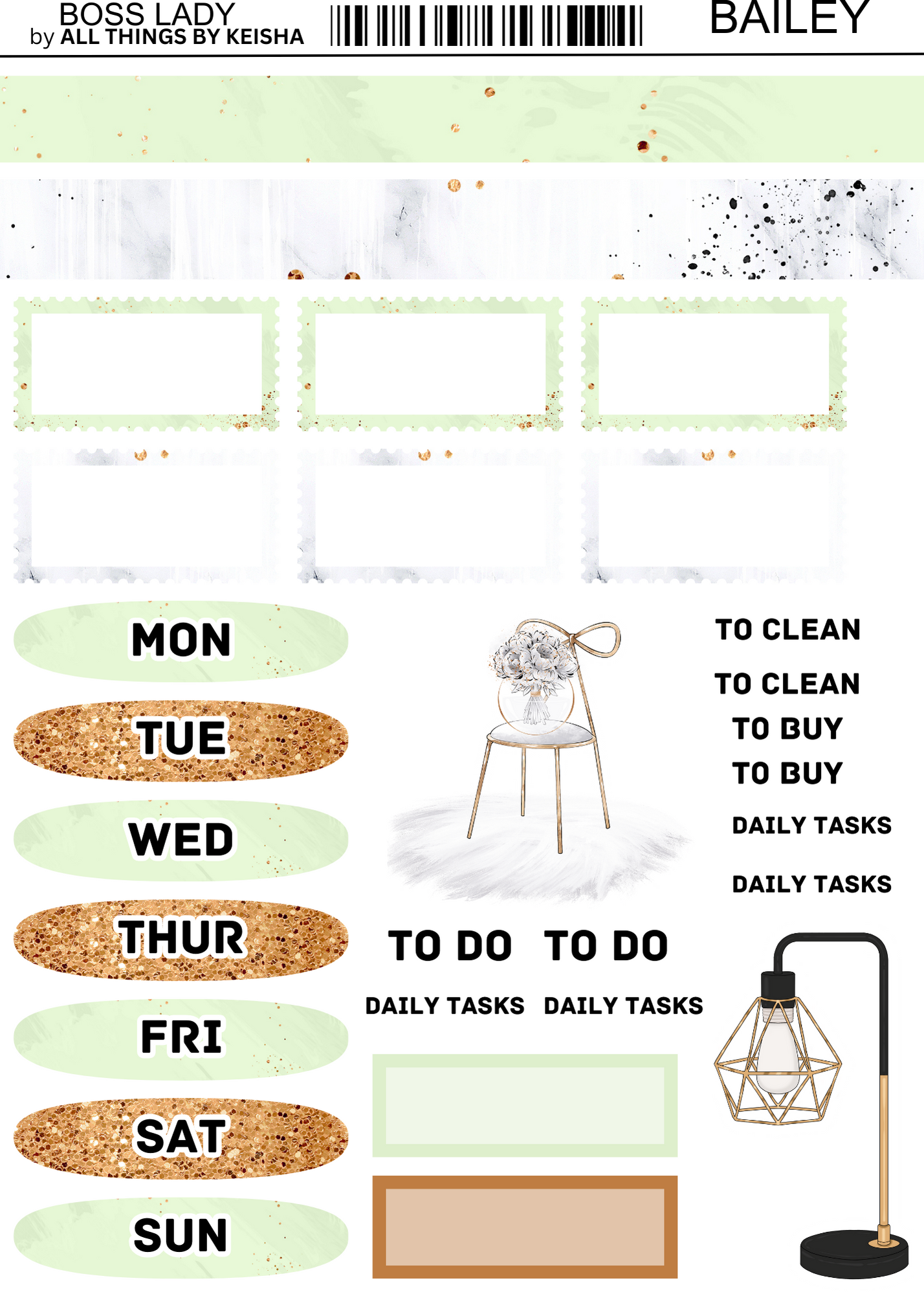 BOSS LADY 2- PAGE FUNCTIONAL KITS