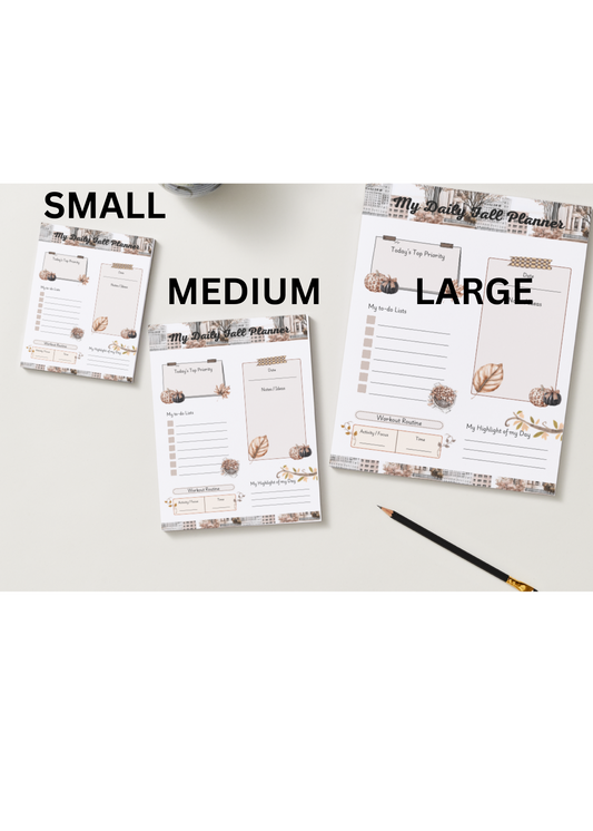 FALL IN THE CITY DAILY PLAN NOTEPADS
