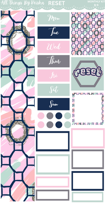RESET B6 PLANNER STICKER  KIT