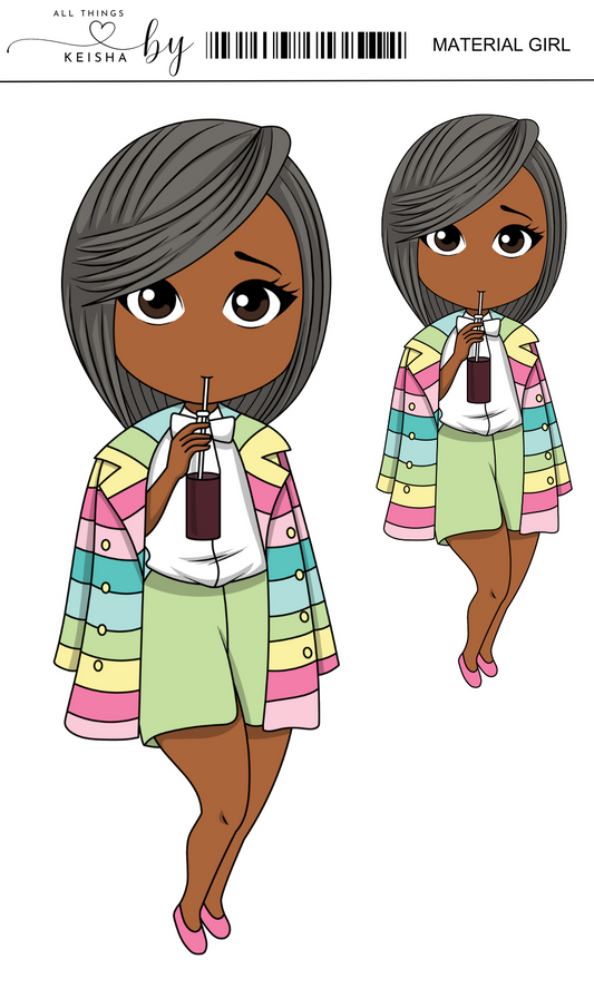 KEKE'S SQUAD- MATERIAL GIRL DOLLS- DARK