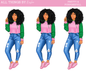 PINK & GREEN SORORITY DOLL AKA INSPIRED